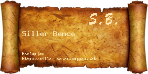 Siller Bence névjegykártya